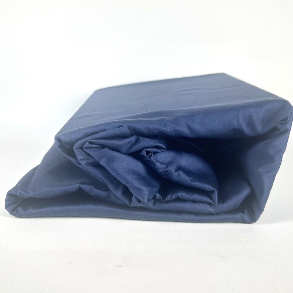 Sleep Number QUEEN Essential Fit Cotton Navy Flat SHEET ONLY Never Used